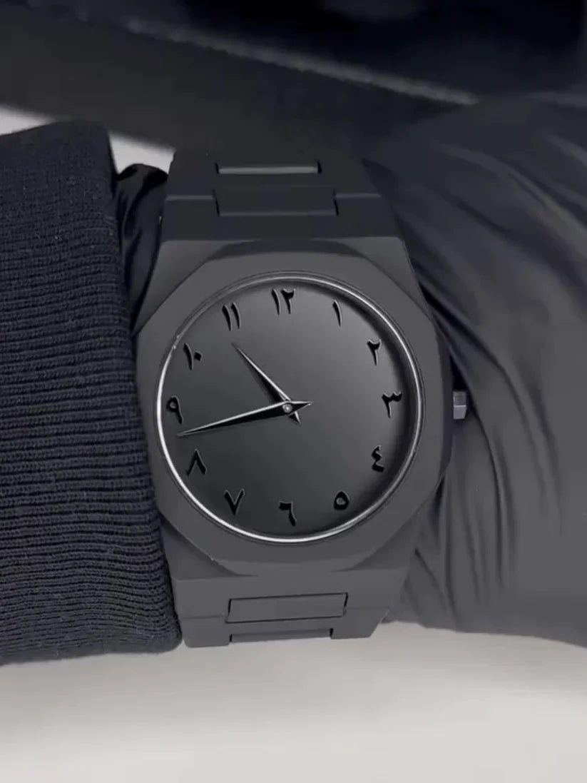Arabic Black Aura Watch – All Black Edition