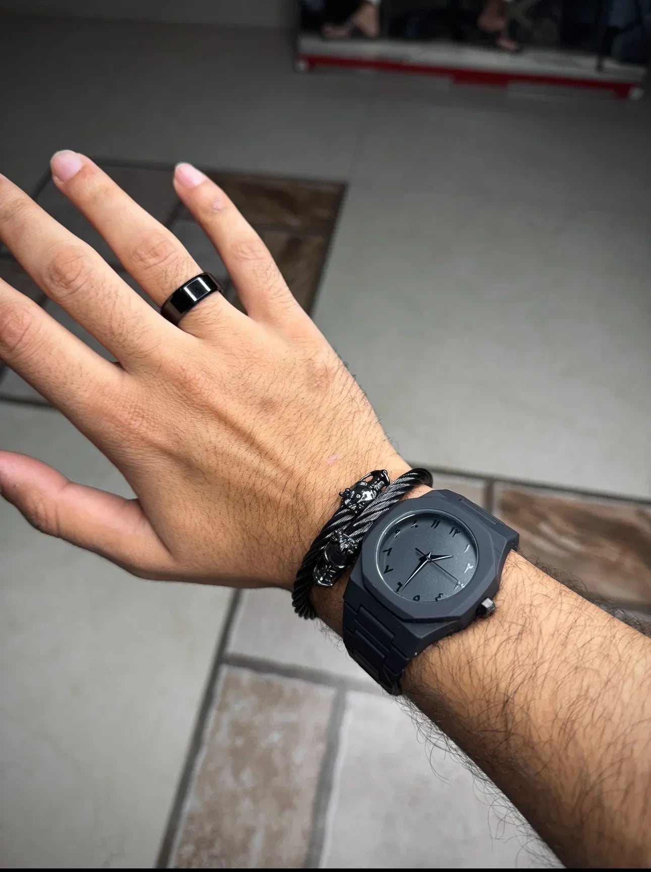 Arabic Black Aura Watch – All Black Edition