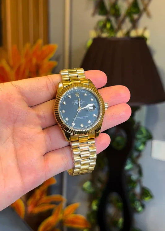 RLX Oyster Perpetual | Premium Black and Gold with Date Adjuster