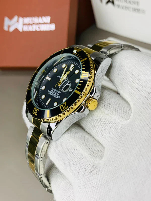 Bezel Rotating | Two Tone Black and Classic silver | Premium Quality