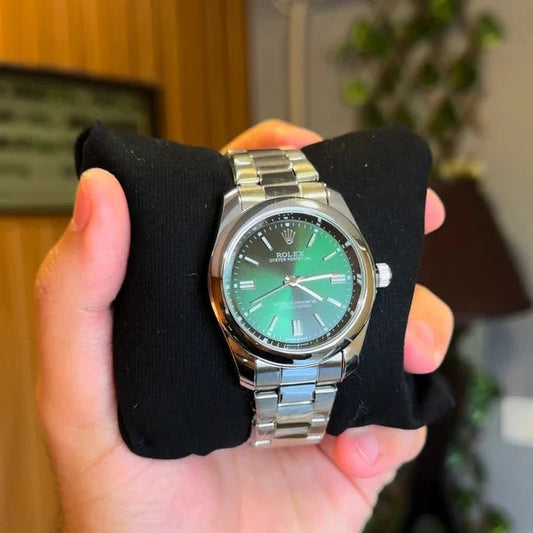 Rolex Oyster Perpetual | Premium Green and Silver with Date Adjuster